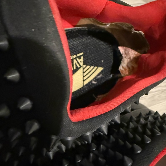 Christian Louboutin Black and Red Spiked Sneakers - Picture 7 of 11
